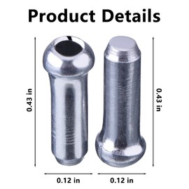 Bike Cable End Caps, 30 Pcs Cable Ends Bike Cable Ends Brake Cables Ends Aluminum Alloy Brake End Cover Cable Tips Crimps Bike Cable Tidy for Mountain Bicycle Road Bike