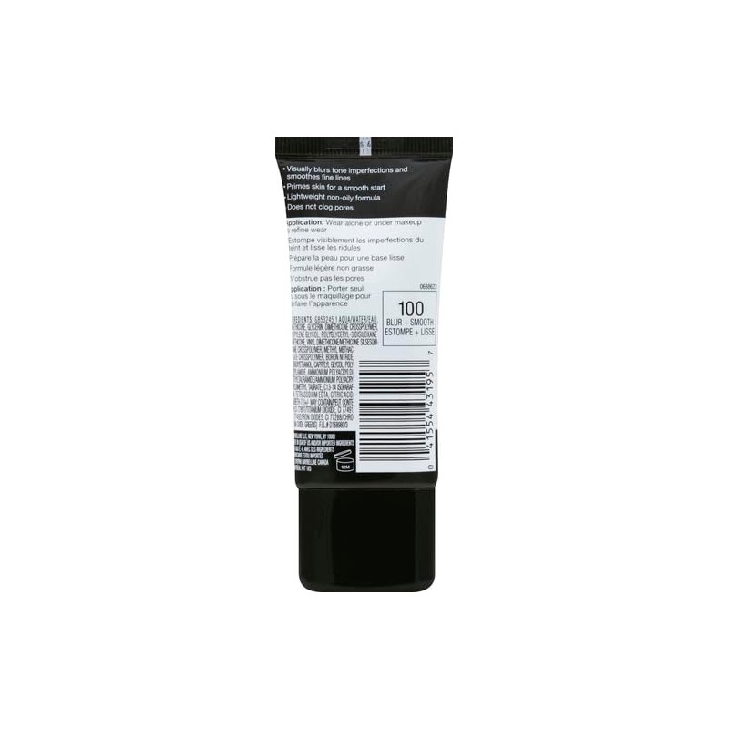 Maybelline Primer Master Prime Blur Smooth, color Transparente, 30 g