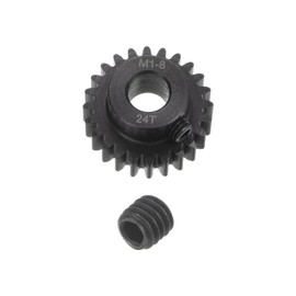 sourcing map Mod 1 24T Pinion Gear 8mm Bore Hardened Steel Motor Rack Spur Gear for RC Car Truck Gear Drive