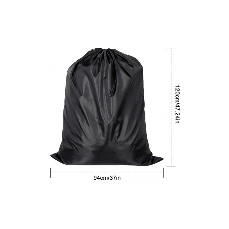 Extra Large Drawstring Bag Black, 94CM x 120CM Tear-Proof Portable