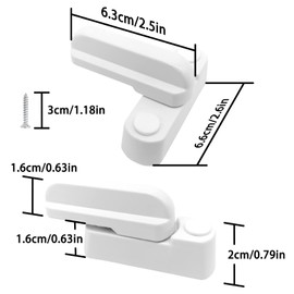 Pack of 4 Window Locks, Window Buckle, Window Door Lock, Aluminium Security Lock, Balcony Door, Safe Window Lock, Sash Jammer Door Lock, Child Protector Latch for Home Office