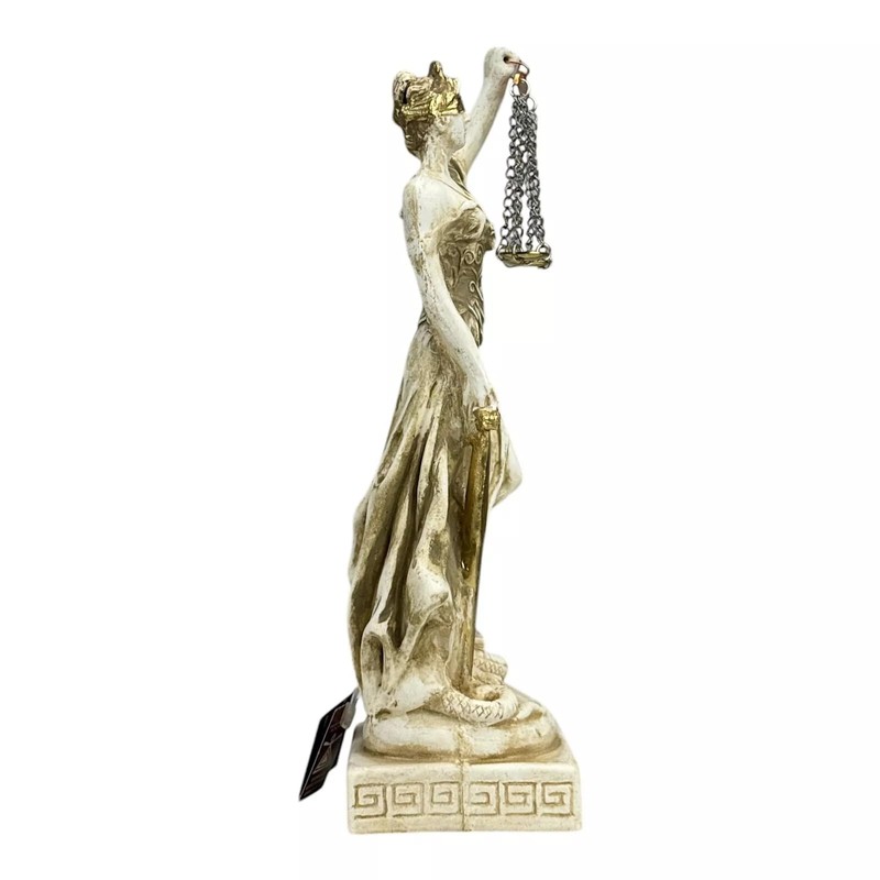Themis Greek Roman Lady of Justice Hard Plaster Statue Sculpture