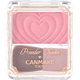 Canmake P01 Powder Cheeks, Powerful Pink, 0.06 oz (1.8 g), Cheek, Transparent, Clear, Glossy, Pink