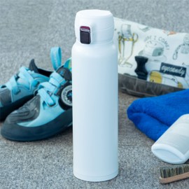 Atlas ARNW-800WH Water Bottle, 28.9 fl oz (810 ml), White, Lightweight, Stainless Steel, One Touch Bottle, Vacuum Insulated, Hot or Cold Retention