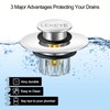 LEKEYE Tub Stopper | Shower Drain Hair Catcher | Pop-up
