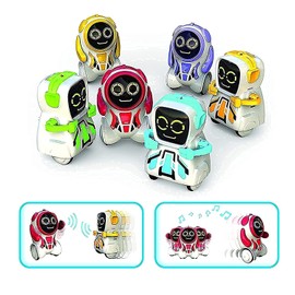 Silverlit Pokibot Robot Voice Playback, Sound Activated Motions, Dance and Interact, LED Face, App Avaliable for Extra Fun, Children 3+
