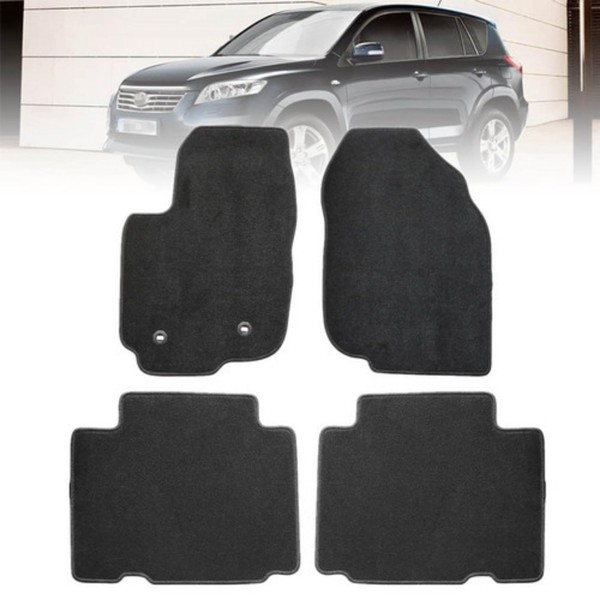 GXARTS 4 PCS Front and Rear Velour Replacement Floor Mats
