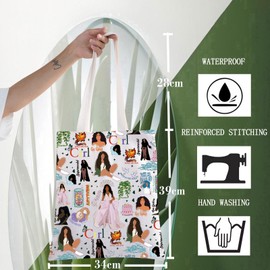 WZMPA Music Album Tote Bag Singer Concert Gift Singer Lyric Fans Reusable Grocery Bag Singer Merchandise (Ctrl TG)