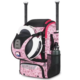VBK Softball Bag for Girls,Kids Baseball Bag,Baseball Backpack for Boys,Tball Bag,Youth Baseball Bag,Softball Equipment with Shoes and Ball Compartment
