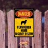 Tervueren Sign Danger Security System Door Sign Dog Warning Sign