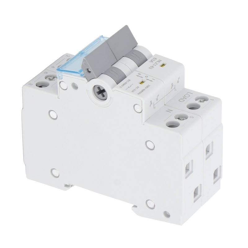 230VAC 63A Dual Power Manual Transfer Switch 35mm DIN Rail