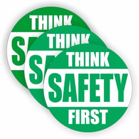 Unbranded/Generic 3pack - Think Safety First Hard Hat Decals Helmet Stickers 1st Safe Worker