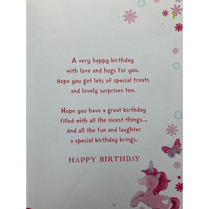 Great Granddaughter Age 2 Two Birthday Card with Badge**9 X