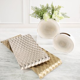 Sagebrook Home Iron Decorative Vase with Intricate Spiral Design - Metal Modern Accent for Home, Office, Bedroom & Living Room - Vintage Round Flower Vase - 9" White