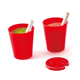 Hape Smoothie Blender | Multicolor Kitchen Smoothie Machine Play Set Complete with Cups & Straws