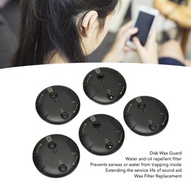 Cerushield Disk, 5 Packs Potable Cerumen Filter Baffle Accessory, Waterproof and Oilproof Lightweight Hearing Aid Wax Guards for Phonak Sound Aid, Prevents Earwax Accumulation