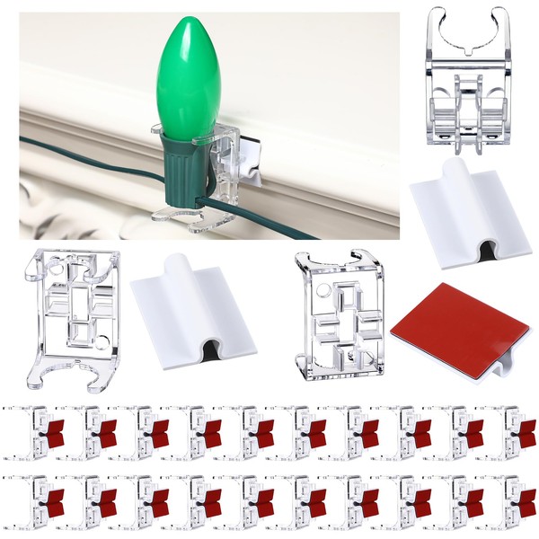 Colingmill 50 Pcs C9/ C7 Christmas Outdoor Light Clips Removable