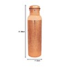 Tambra Pure Copper Jointless Vintage Water Bottle - 950ML, CARVING,
