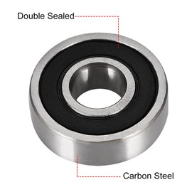 sourcing map 6000-2RS Deep Groove Ball Bearing 10mm x 26mm x 8mm Double Sealed High Carbon Steel Z1 Bearings 8pcs