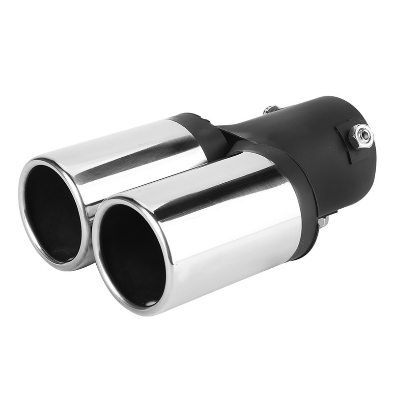 Stainless Steel Universal Car Modified Double Exhaust Pipe Rear Muffler