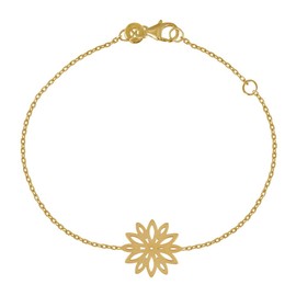 LES POULETTES BIJOUX - Gold Plated Bracelet Water Lily Flower
