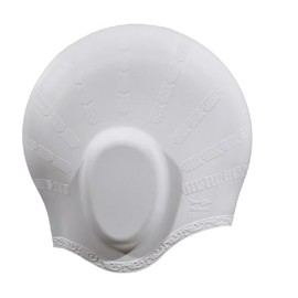 escualo Gorra para Natacion I Unisex I Adulto I Modelo Ear Cap I Silicon I Impermeable I Unitalla I Color Blanca