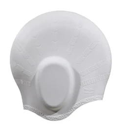 escualo Gorra para Natacion I Unisex I Adulto I Modelo Ear Cap I Silicon I Impermeable I Unitalla I Color Blanca
