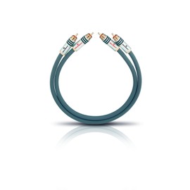 OEHLBACH NF 14 Master 100 - Premium Stereo Audio RCA Cable Set - Symetric Construction & Silver-Plated Copper - 2 x 1 m - Anthracite