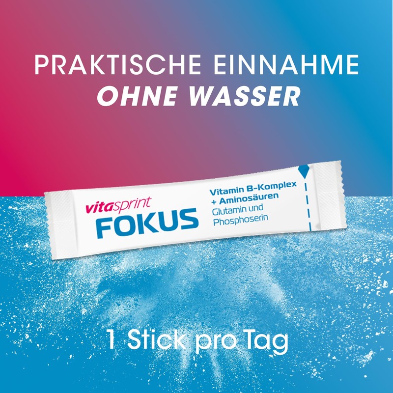 Vitasprint Focus Direct Sticks, Pack of 20 - With Vitamin
