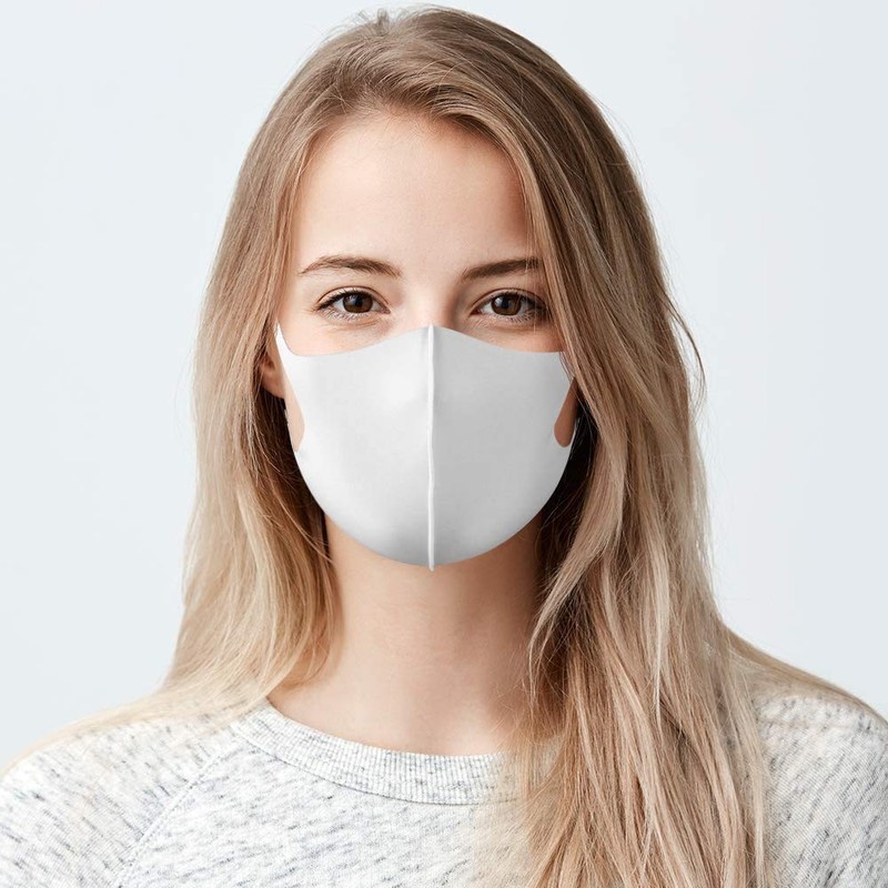 NUÜR 3 Pcs Reusable Face Mask, with Ear Loops, Breathable,