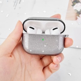 KOREDA for AirPod Pro 2nd/1st Generation Case Cover, Soft Clear TPU Bling Transparent Protective Shockproof Case Designed with Keychain for AirPods Pro