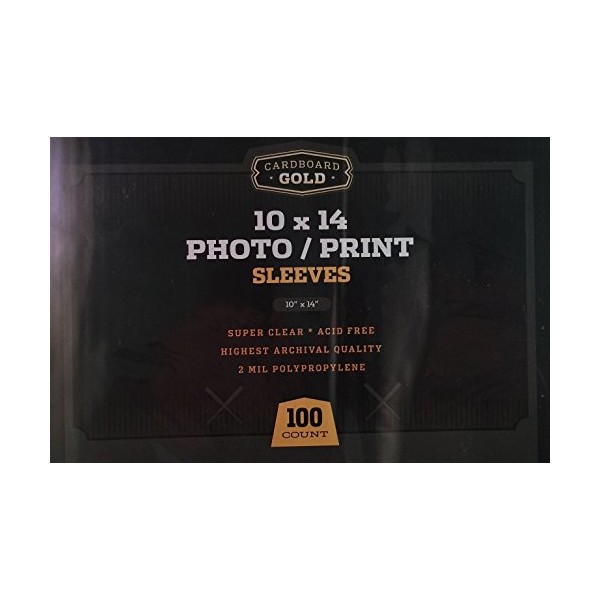 100 CBG 10x14 Photo/Lithograph/Print Sleeves - Archival Quality Protection for Your Photos Litho and Prints