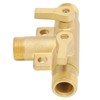 Male Thread G1/2 Tee Joint Ball Valve 3‑Way Pipe Connector