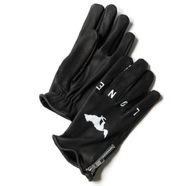 El Solitario Lone Wolf Goatskin Gloves Motorcycle Gloves Ghost Skin Goatskin 8.5(L) Black