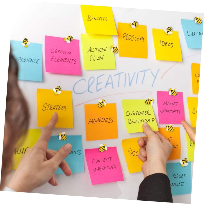 Zerodeko Cute Bee Magnets for Refrigerator 20PCS Small Fridge Stickers