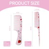 4 Pieces Fruit Comb, Strawberry and Orange Pattern Hair Comb,