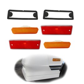 TELFAIR 4PCS Front & Rear Side Marker Lens Light Replacement for 1982-1987 El Camino Caballero