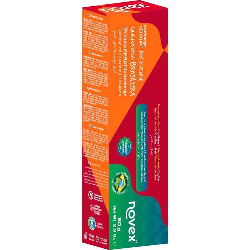 NOVEX Keratin Recharge Leave In Conditioner, Reconstructive Keratin, Frizz Control
