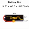 Cecicebb 11.1V 2200mAh 3S Lipo Battery XT60 Plug for RC
