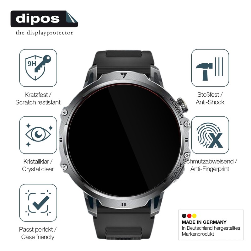 dipos I 2x Screen Protector 9H Clear Compatible with LIGE