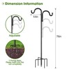 Double Shepherds Hooks for Outdoor,76" Heavy Duty Bird Feeder Pole
