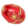 Egg Style Jewelry Trinket Box Zinc Alloy Hand Painted Enameled