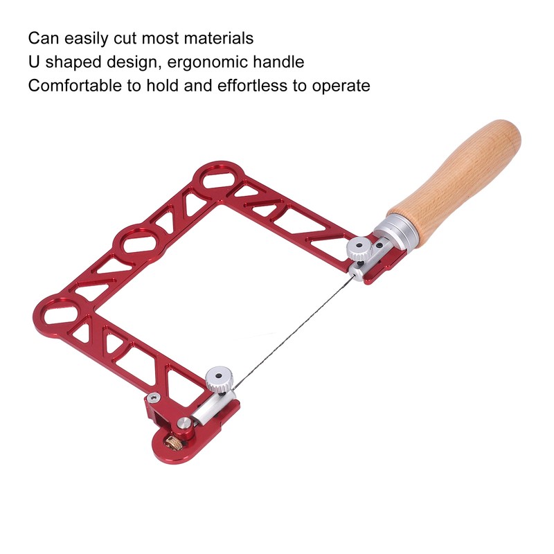 Mini Woodworking Hand Saw U Shape Wooden Handle Coping Saw