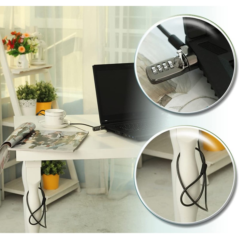 Maizoon Combination Laptop Security Lock with 4 Digit Resettable Code