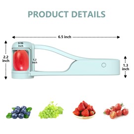 1pcs Grape Cutter for Toddlers 1-3, Fruit Slicer for Tomato Cherry Strawberry Olive Multi Grape Quarter Cutter Tool for Baby Stainless Steel Kitchen Gadgets with Ergonomic Non-Slip Handls