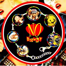 NO DOUBT GWEN STEFANI  BRACELET 6 IMAGES SMALL CRYSTAL  ADJUSTABLE
