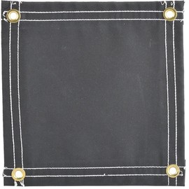 Gemplers Weather Tough Super Tarp, 6'X8' Black Ultra-Strong Breathable Waterproof Poly/Canvas Blend Tarpaulin with Brass Spur Grommets