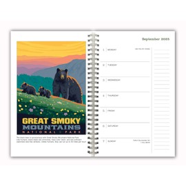 2025 Weekly & Monthly Planner, 16-Month Engagement Calendar: September 2024 - December 2025, 9" x 6" - Illustrated National Parks