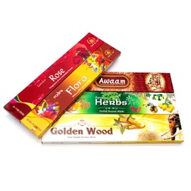 Premium Incense Sticks Set XXL, 10 Packs from India, Incense Sticks, Luxflair Bulk Pack with Different Varieties, for Extra Long Smoking Pleasure, Meditation and Relaxation. Trial Set Includes Flora