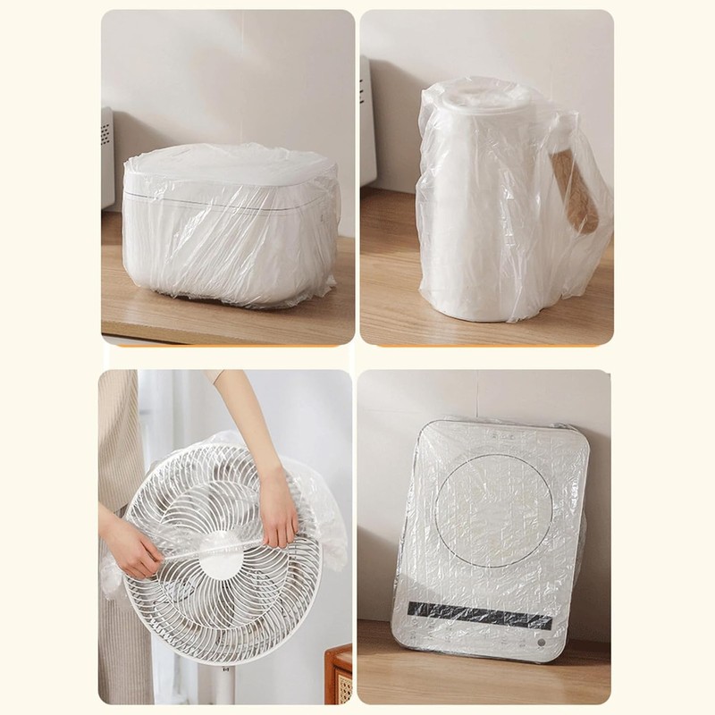 Pack of 10 Transparent Kitchen Appliance Dust Covers - Waterproof